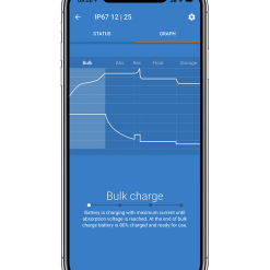 Victron Energy Blue Smart IP67 Waterproof Charger – 12V 13A -Energy Solutions Sales cat 093219iPhone Blue Smart IP67 charger history 1