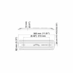 Glomex RECTANGULAR GROUND PLATE:300X80X13 MM -Energy Solutions Sales ra205 rectangular ground place 300x80x13 mm 3